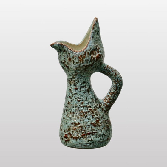 Image 1 of Vintage ceramic pitcher in the shape of a bird, France 1960