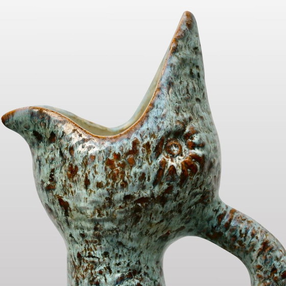 Image 1 of Vintage ceramic pitcher in the shape of a bird, France 1960