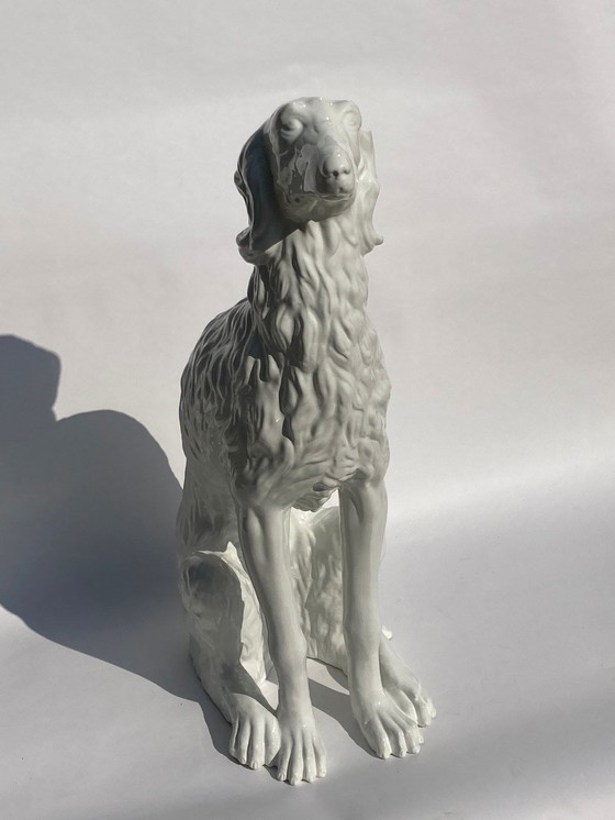 Image 1 of Large Porcelain Borzoi Dog, Austria