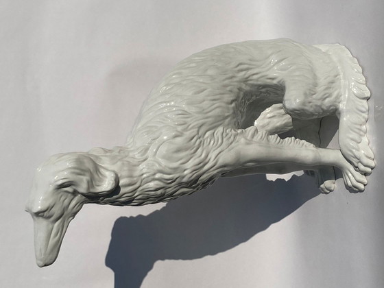 Image 1 of Large Porcelain Borzoi Dog, Austria