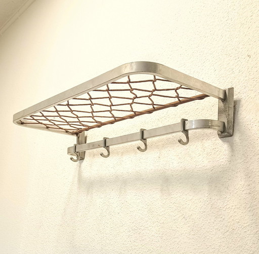 Fifties String Coat Rack In Aluminum