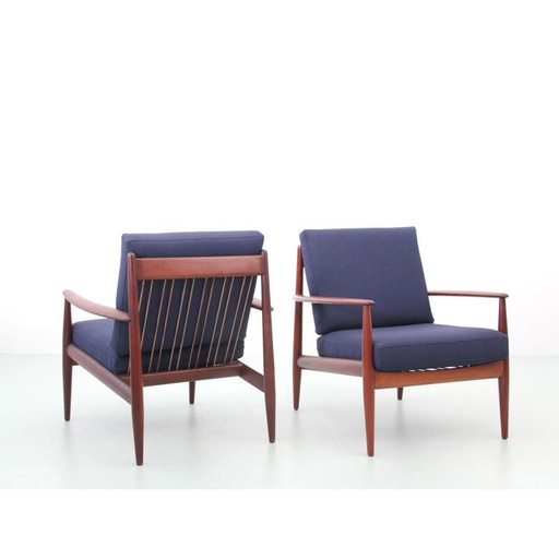 Pair of vintage teak armchairs model 118, Denmark 1955