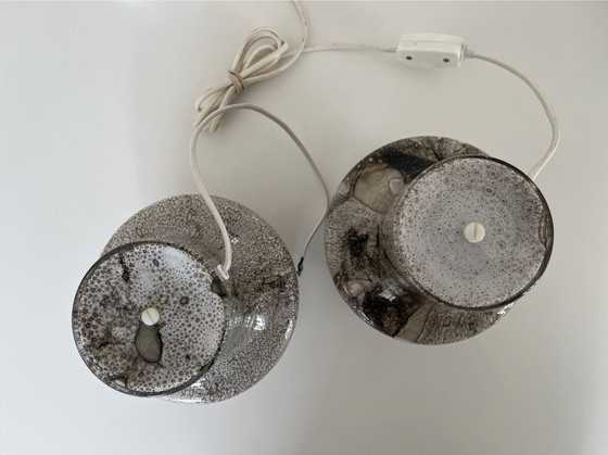Image 1 of Coppia di lampade da tavolo Flygsfors Orrefors Glas, anni '60/'70, vintage svedese, struttura