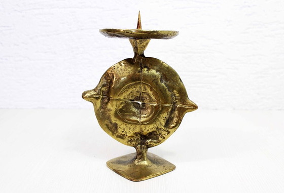 Image 1 of Brutalistic bronze Candlestick 60s