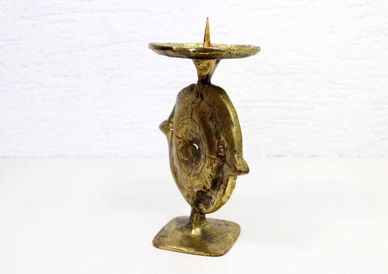 Image 1 of Brutalistic bronze Candlestick 60s