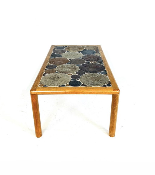 Teak & Ceramic Coffee Table, Tue Poulsen, Haslev