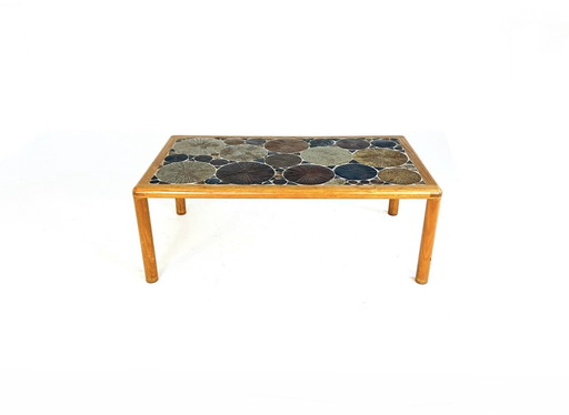 Teak & Ceramic Coffee Table, Tue Poulsen, Haslev