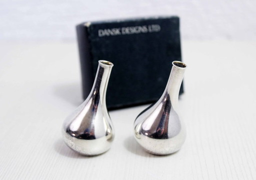 Pair of Dansk candlesticks in silver metal