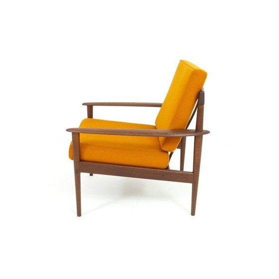 Image 1 of Danish vintage teak armchair with upholstery by Grete Jalk for Poul Jeppesen