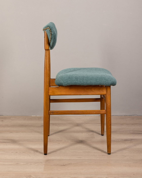 Image 1 of Set di 2 sedie italiane vintage in tessuto verde, anni '60