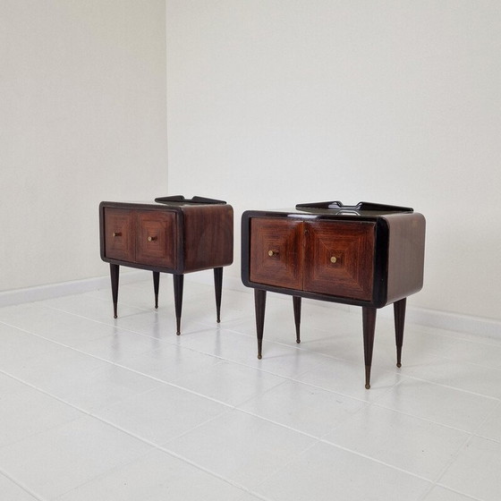 Image 1 of Pair of vintage night stands, Italy 1950s
