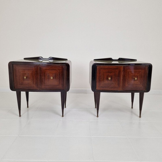 Image 1 of Pair of vintage night stands, Italy 1950s