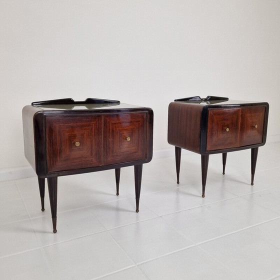 Image 1 of Pair of vintage night stands, Italy 1950s