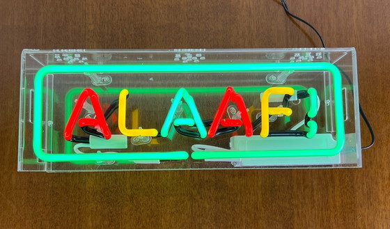 Image 1 of Neon light sign 'Alaaf' red/yellow, after 2020