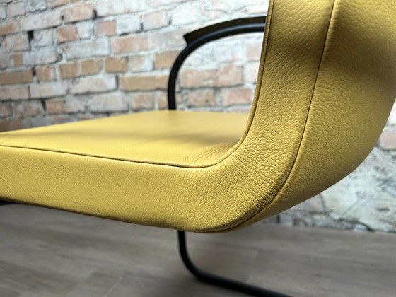 Image 1 of Gispen Cantilever chair yellow black