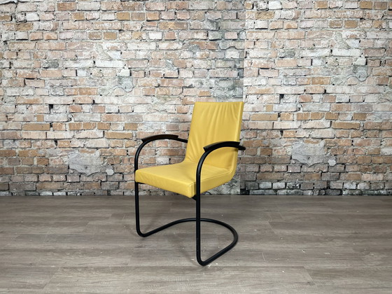 Image 1 of Gispen Cantilever chair yellow black