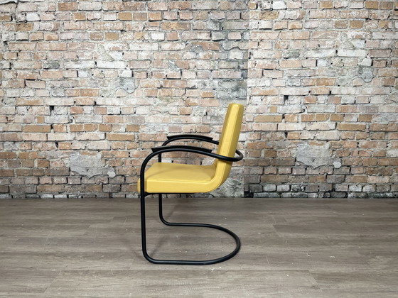 Image 1 of Gispen Cantilever chair yellow black