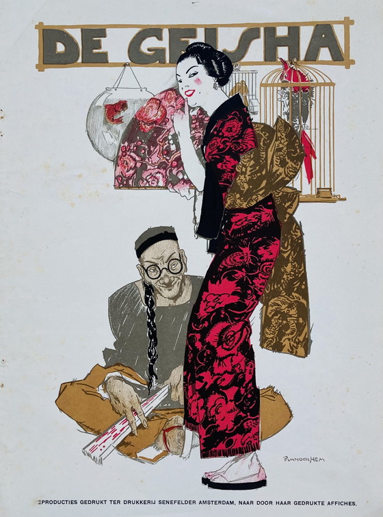 Image 1 of Poster vintage - Set di 2 - Piet Van Der Hem