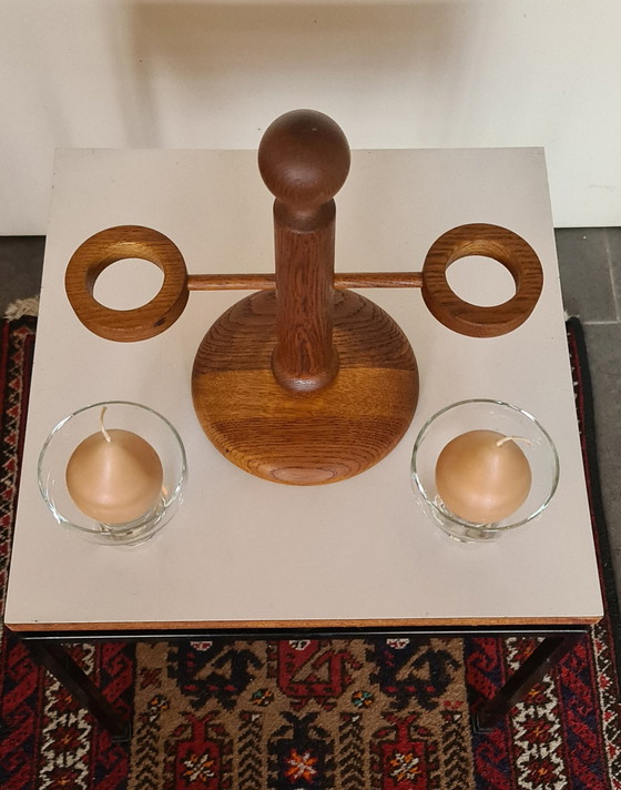 Image 1 of German Oak Candlestick, Mid 1970s
