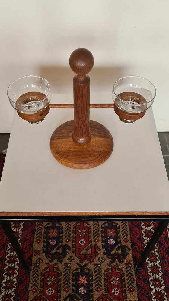 Image 1 of German Oak Candlestick, Mid 1970s
