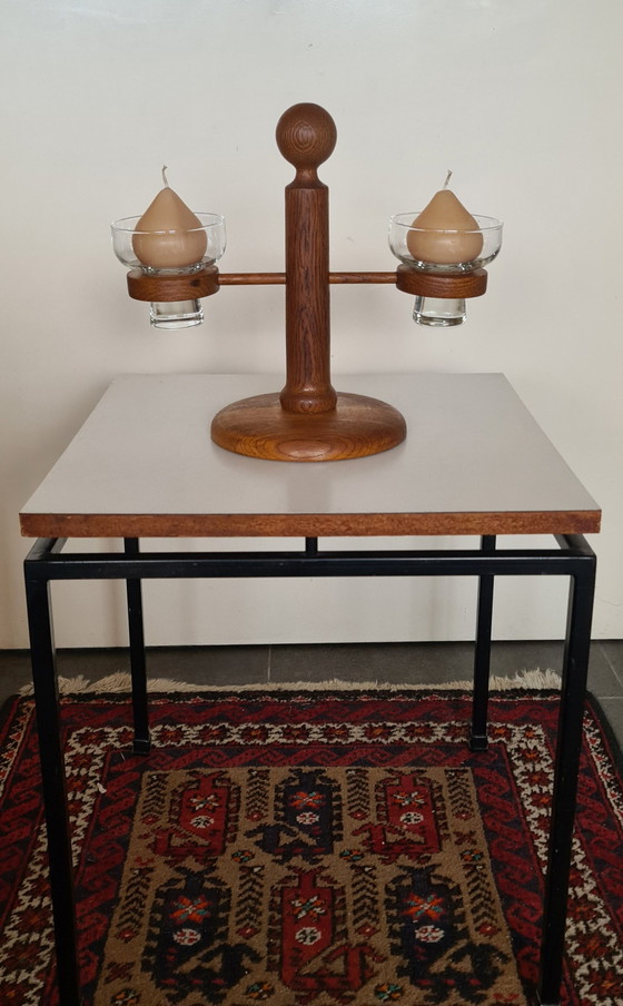 Image 1 of German Oak Candlestick, Mid 1970s
