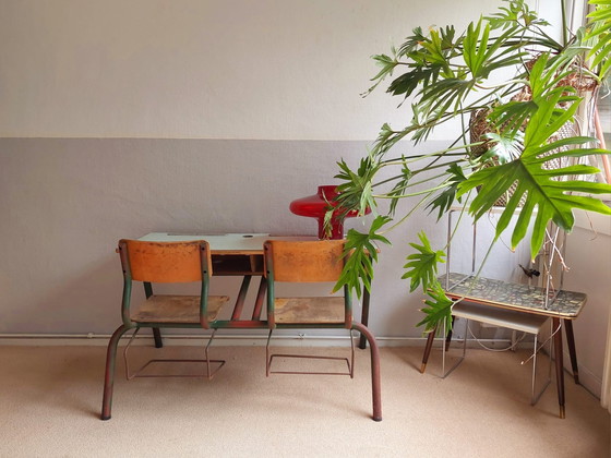 Image 1 of Bureau d'école vintage