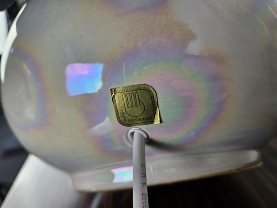 Image 1 of Base de lampe italienne vintage 'oil slick' (marée noire)