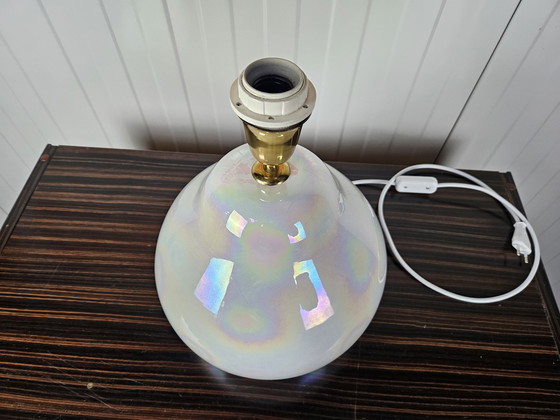 Image 1 of Base de lampe italienne vintage 'oil slick' (marée noire)