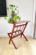 Vintage wooden newspaper or magazine rack