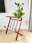 Vintage wooden newspaper or magazine rack