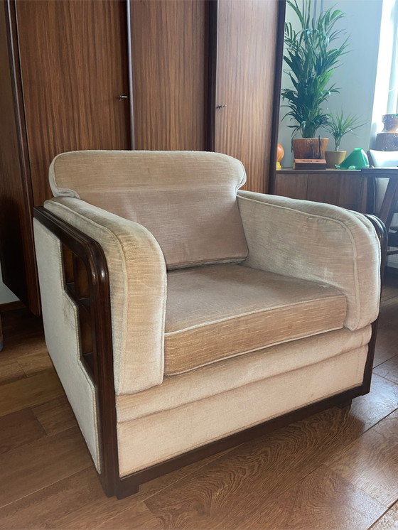 Image 1 of Art deco design Bergere armchair