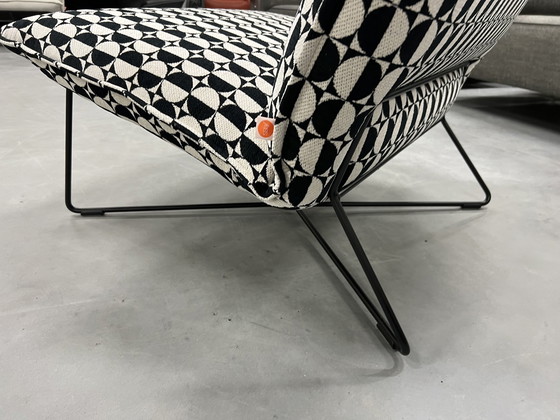 Image 1 of Jess Design Earl armchair black white fabric