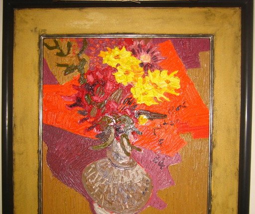 Peter Bol, Frans bloemstilleven – schilderijen tekeningen, Canvas, Klassiek