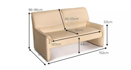 Laauser Design leather 2-seater sofa