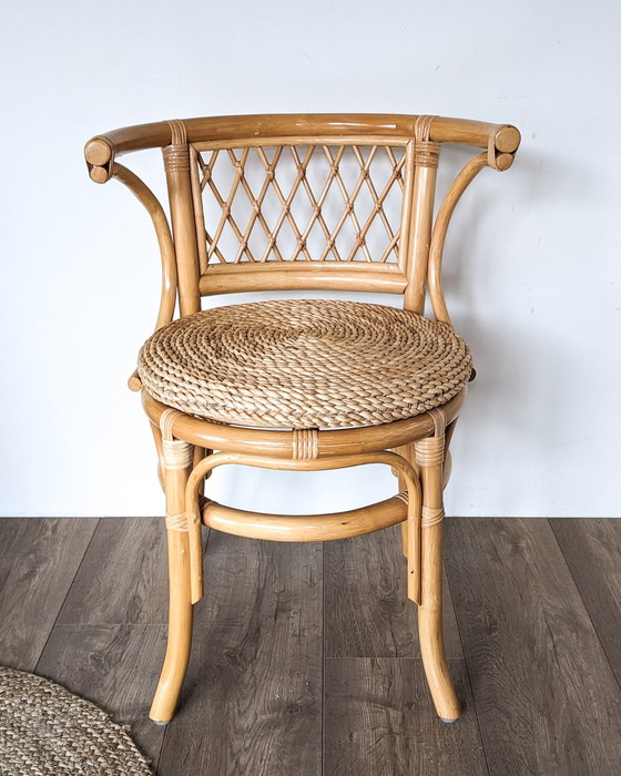 Image 1 of Set da bistrot vintage in rattan