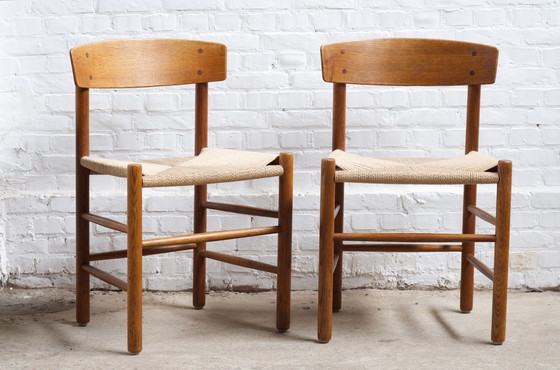 Image 1 of 4x Børge Mogensen J39 dining chairs