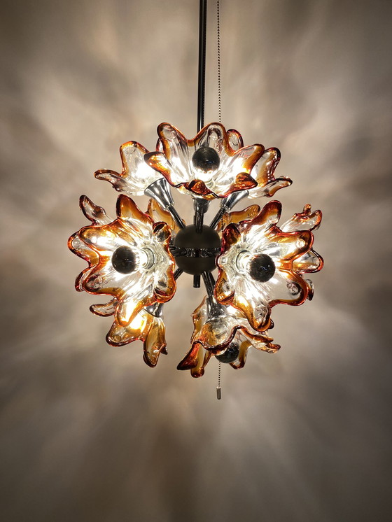 Image 1 of Murano flower Sputnik hanging lamp