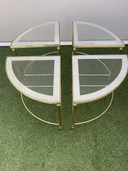 Vintage brass tables, 4 pieces