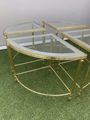Vintage brass tables, 4 pieces