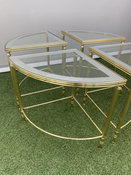 Image 1 of Tavolini vintage in ottone, 4 pezzi