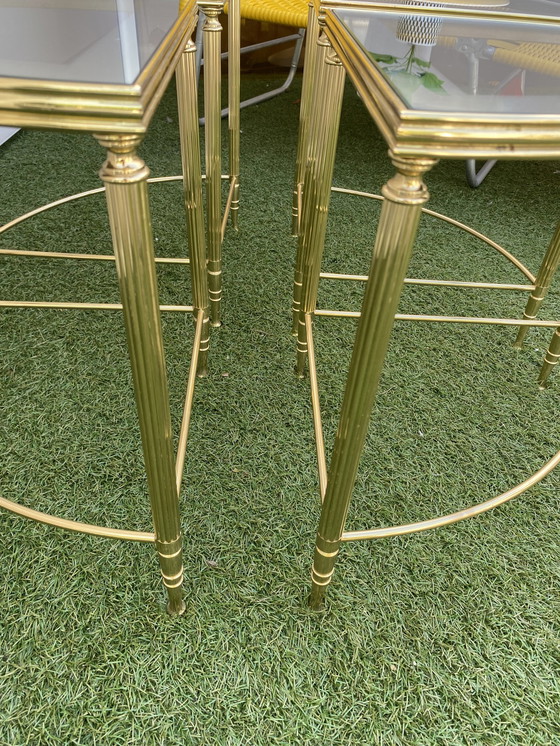 Image 1 of Tavolini vintage in ottone, 4 pezzi