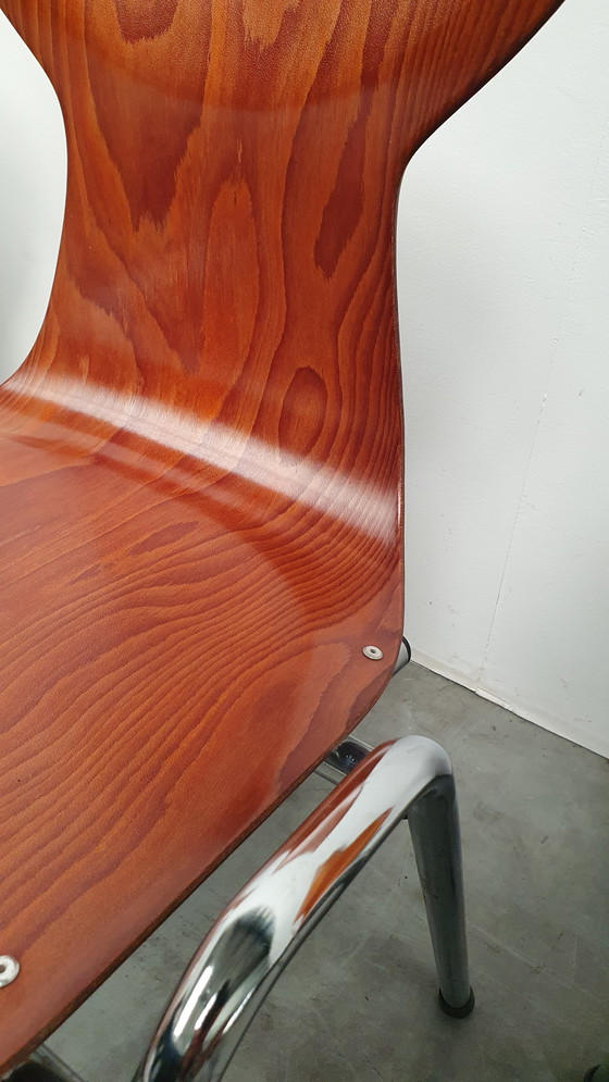 Image 1 of 6 sedie impilabili di design industriale Eromes Pagholz