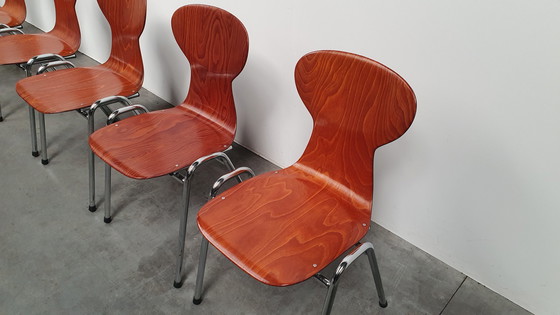 Image 1 of 6 sedie impilabili di design industriale Eromes Pagholz