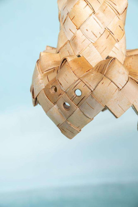 Image 1 of Lampe suspendue scandinave vintage 1960, suspension japonaise