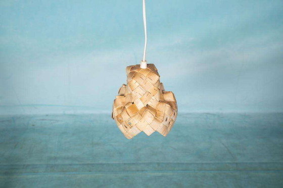 Image 1 of Lampe suspendue scandinave vintage 1960, suspension japonaise