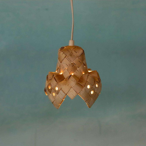 Lampe suspendue scandinave vintage 1960, suspension japonaise