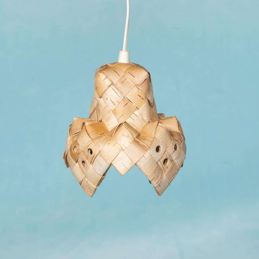 Lampe suspendue scandinave vintage 1960, suspension japonaise