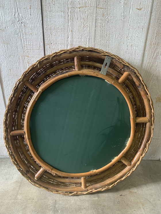Image 1 of Vintage Wicker Mirror