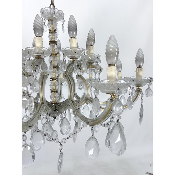 Image 1 of Lampadario vintage Maria Teresa in cristallo e ottone, Italia 1940