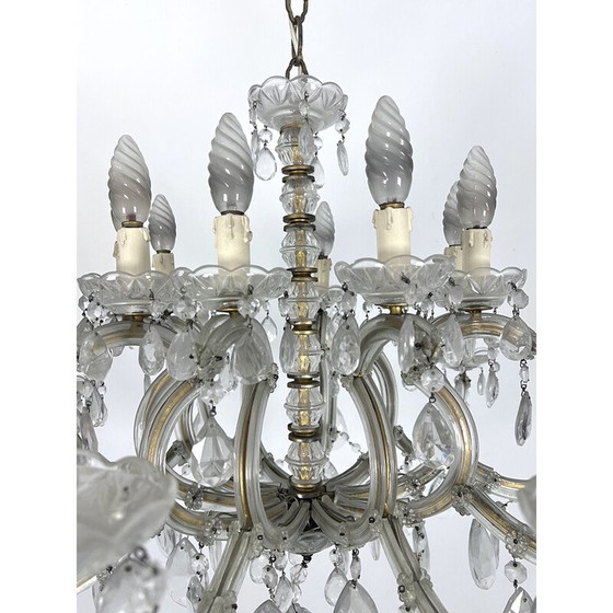 Image 1 of Lampadario vintage Maria Teresa in cristallo e ottone, Italia 1940